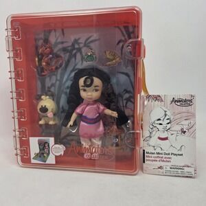 NEW Disney Animators' Collection MULAN Mini Doll Pop-Up Playset SEALED